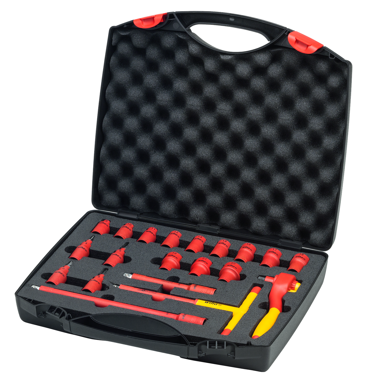 WIHA 3/8" Dopsleutelset met ratel 1000V VDE 7207N, 21-delig - 48c96d46 a86d 43de 9e47 19601a90fcc3 - 20208291