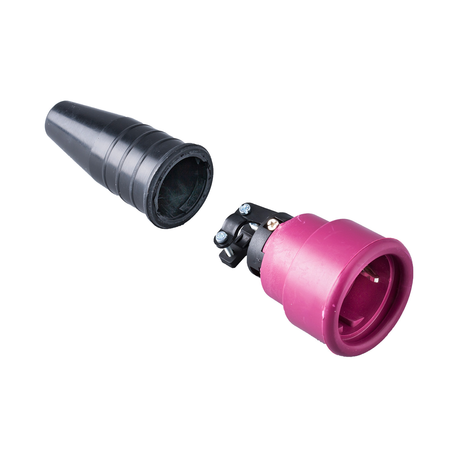 Keraf Volrubber koppelcontactstop 16A 250V~ randaarde blok paars - 4c3576421016db7b0ea7f8ae1403a5ef - 20157286