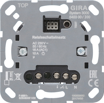 GIRA relais-schakelbasiselement 540300 - 540300 - 11009504