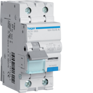 HAGER aardlekautomaat 1p+n 16a/c ADH966 - 5a526e6c82787b73f3d4280792e4b04e - 11006936