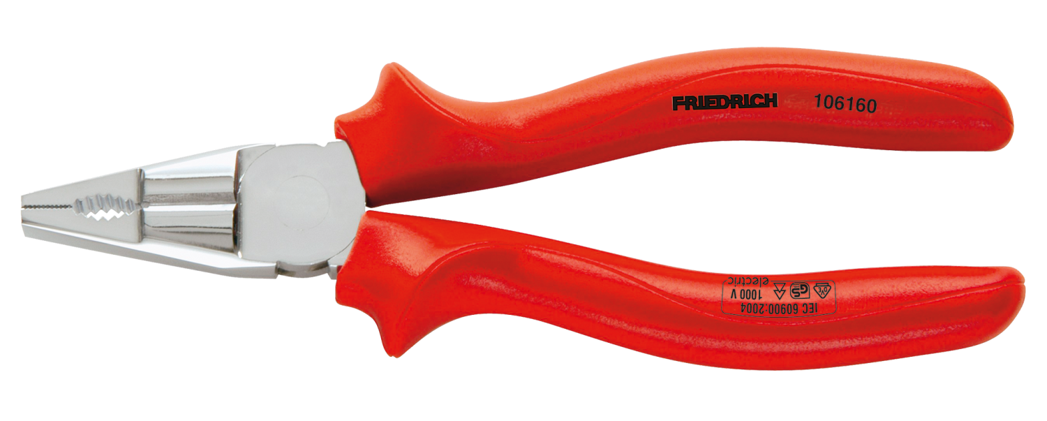FRIEDRICH combinatietang 1000V VDE rood ge&iuml;soleerd 160mm - 6035174f bc6c 46b4 a2f6 3cb52de51175 - 5015406
