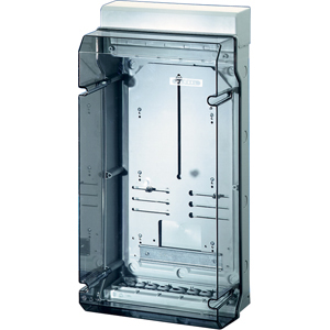 Hensel kWh meterkast KV IP65. +Din-rail. Transparant Deksel - 6100101 etim internet - 20010826
