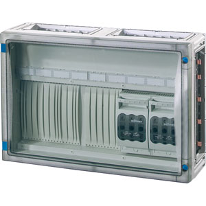 Hensel Lastscheiderkast 2x125A NH00C 3p op Rail 250A. 5pol. 540x360 wand Open - 68000119 etim internet - 20010581