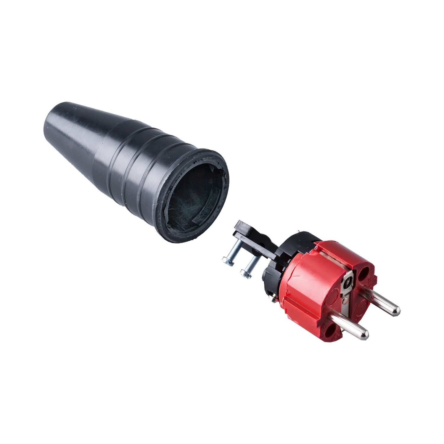 Keraf Volrubber contactstop 16A 250V~ bus/randaarde blok rood - 6d80d80028be3ad7e5f887bff510734b - 20157361