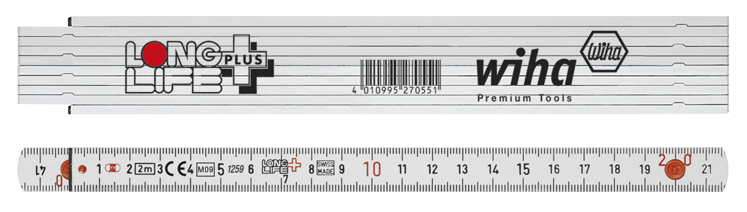 WIHA Longlife Plus Duimstok 410 2001 metrisch 10 delen (geel) 15mm/2m - 71e2817d 94e9 438b 9c63 665c4cdf088d - 20013287
