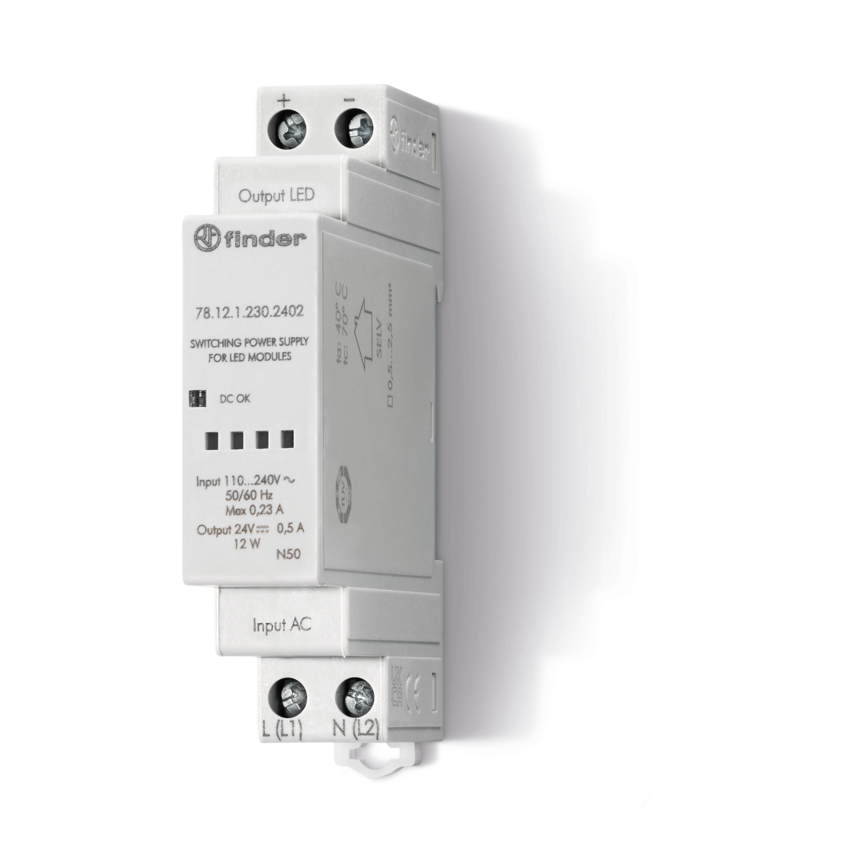 Finder FIN VOEDING 24VDC 0,5A 12W - 781212302402 - 20007926