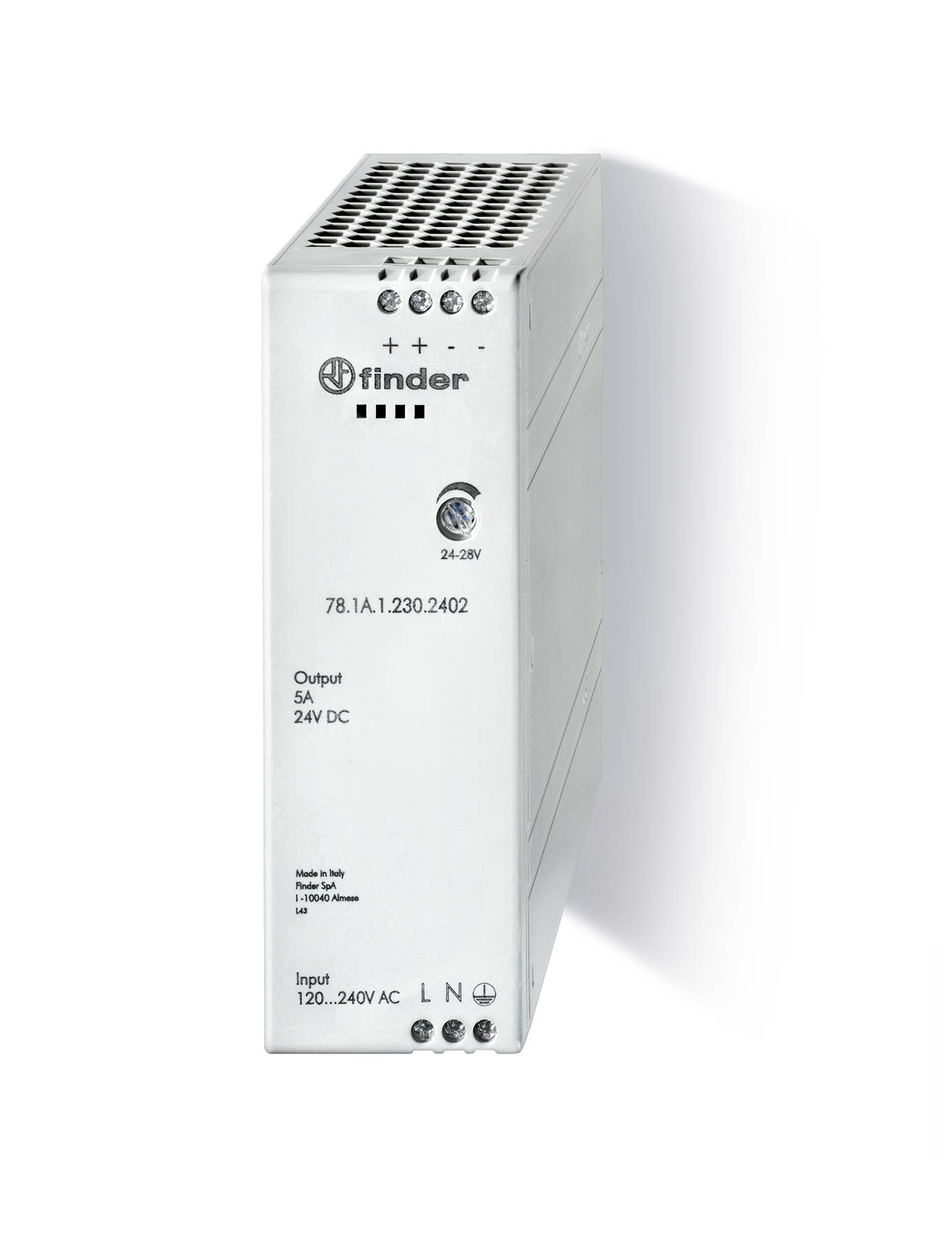 Finder FIN VOEDING 24VDC, 4,5A, 120W - 781a12302402 - 20007928