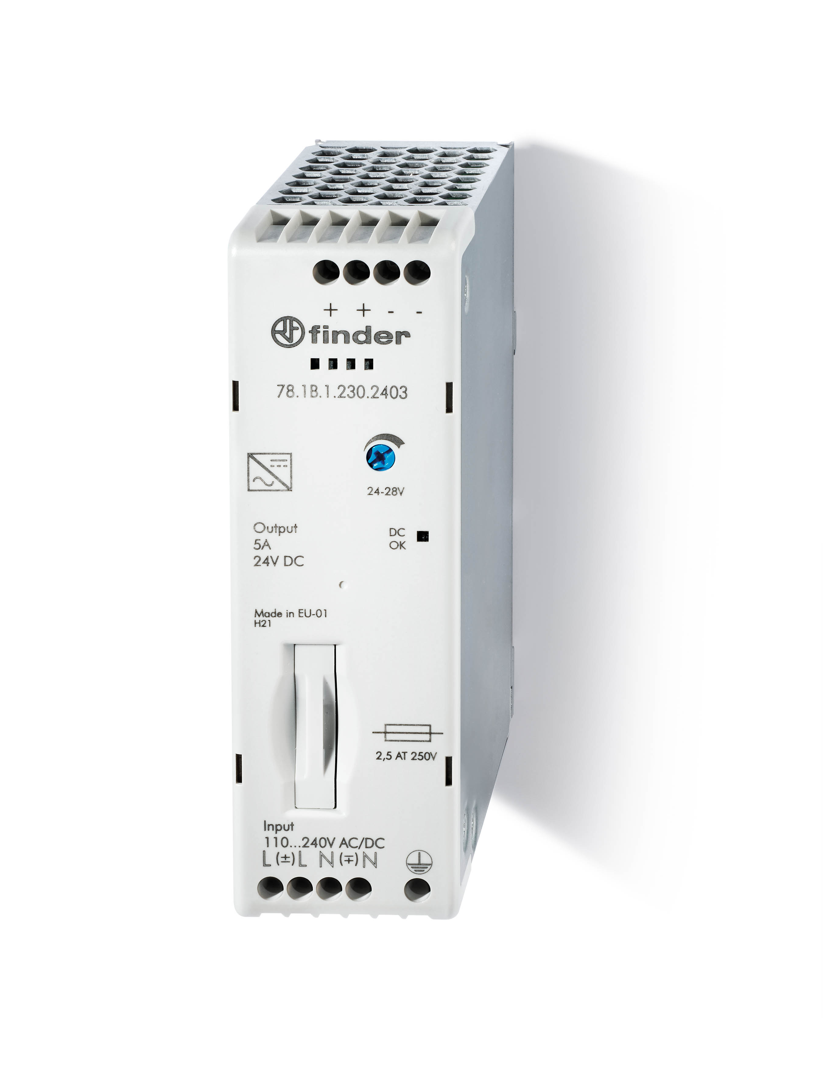 Finder FIN VOEDING 24VDC 5A 110W - 781b12302403 - 20007929