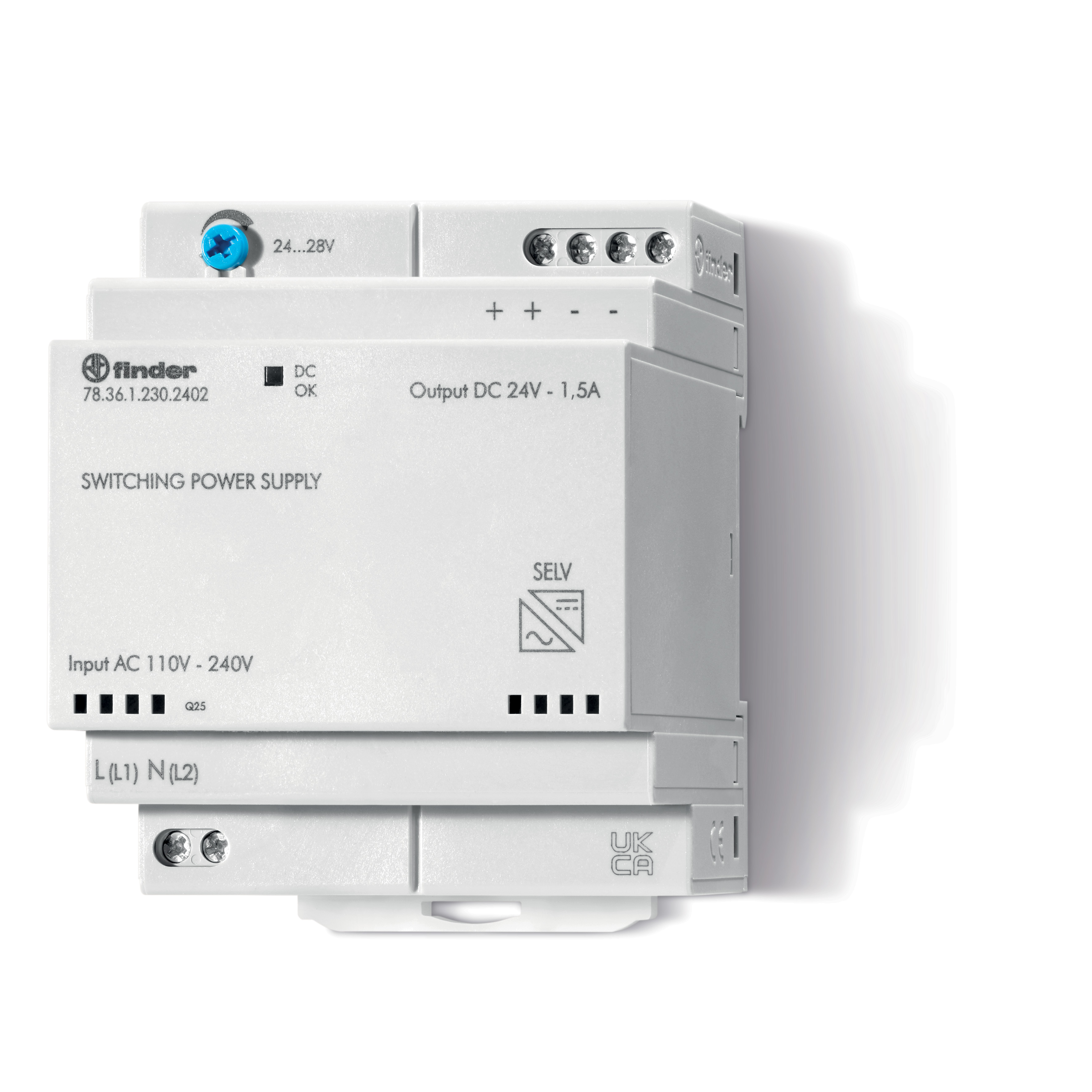 Finder FIN VOEDING 24VDC 1,5A 36W - 783612302402 - 20007939