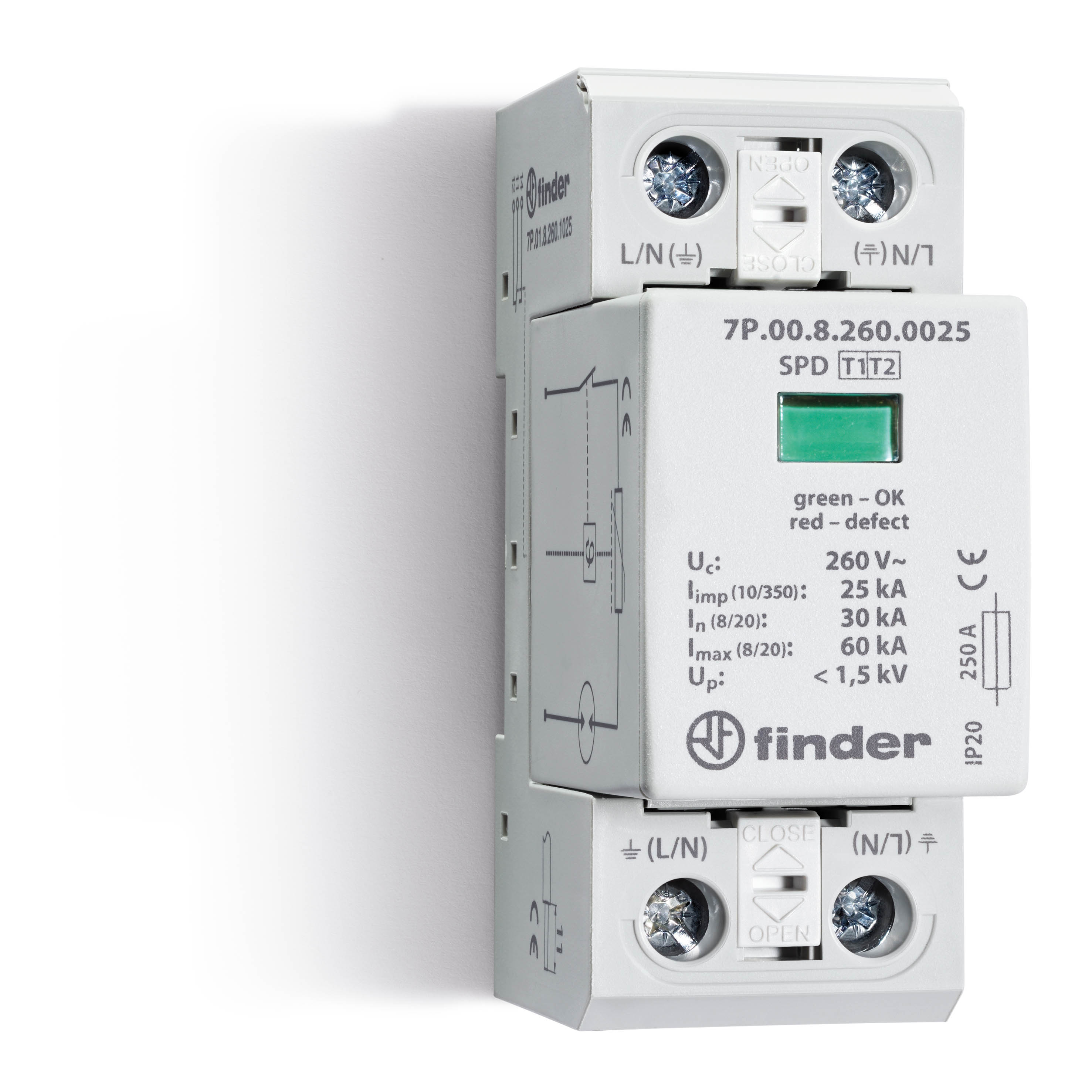 Finder FIN SPD TYPE 1+2, 1FASE/1VAR. - 7p0182601025 - 20008049
