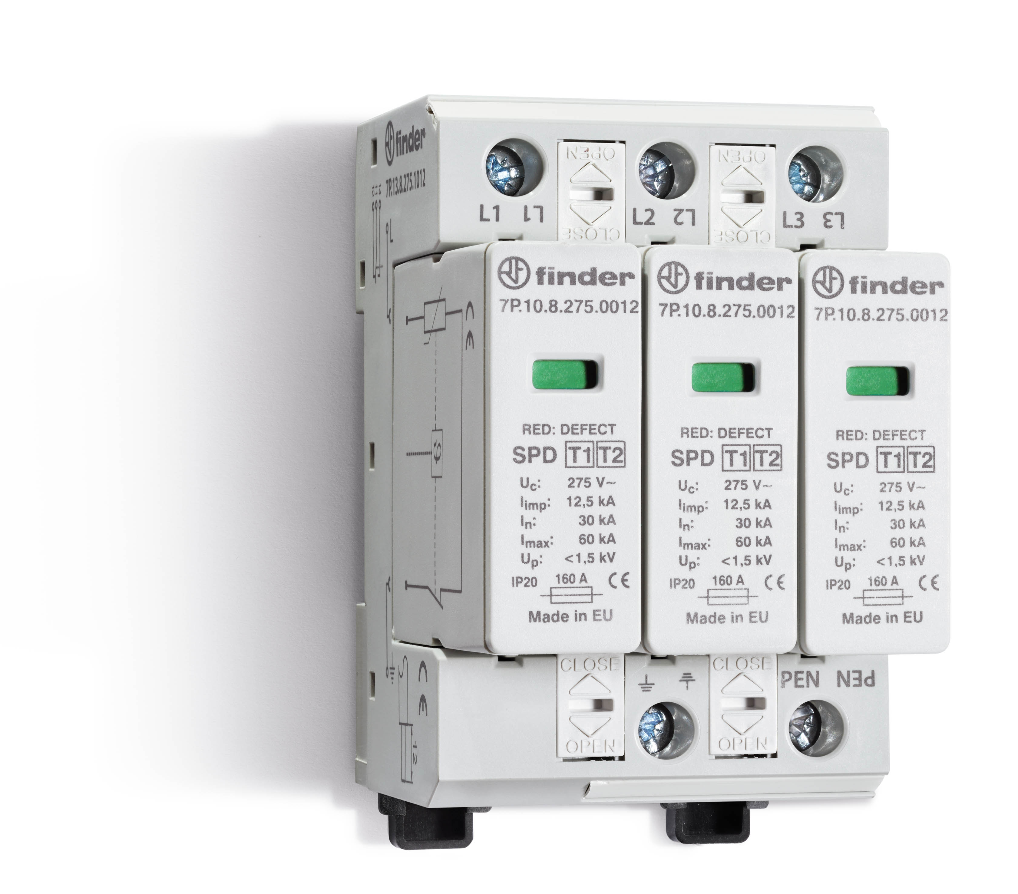 Finder FIN SPD TYPE 1, 3FASE/3VAR. - 7p1382751012 - 20008061