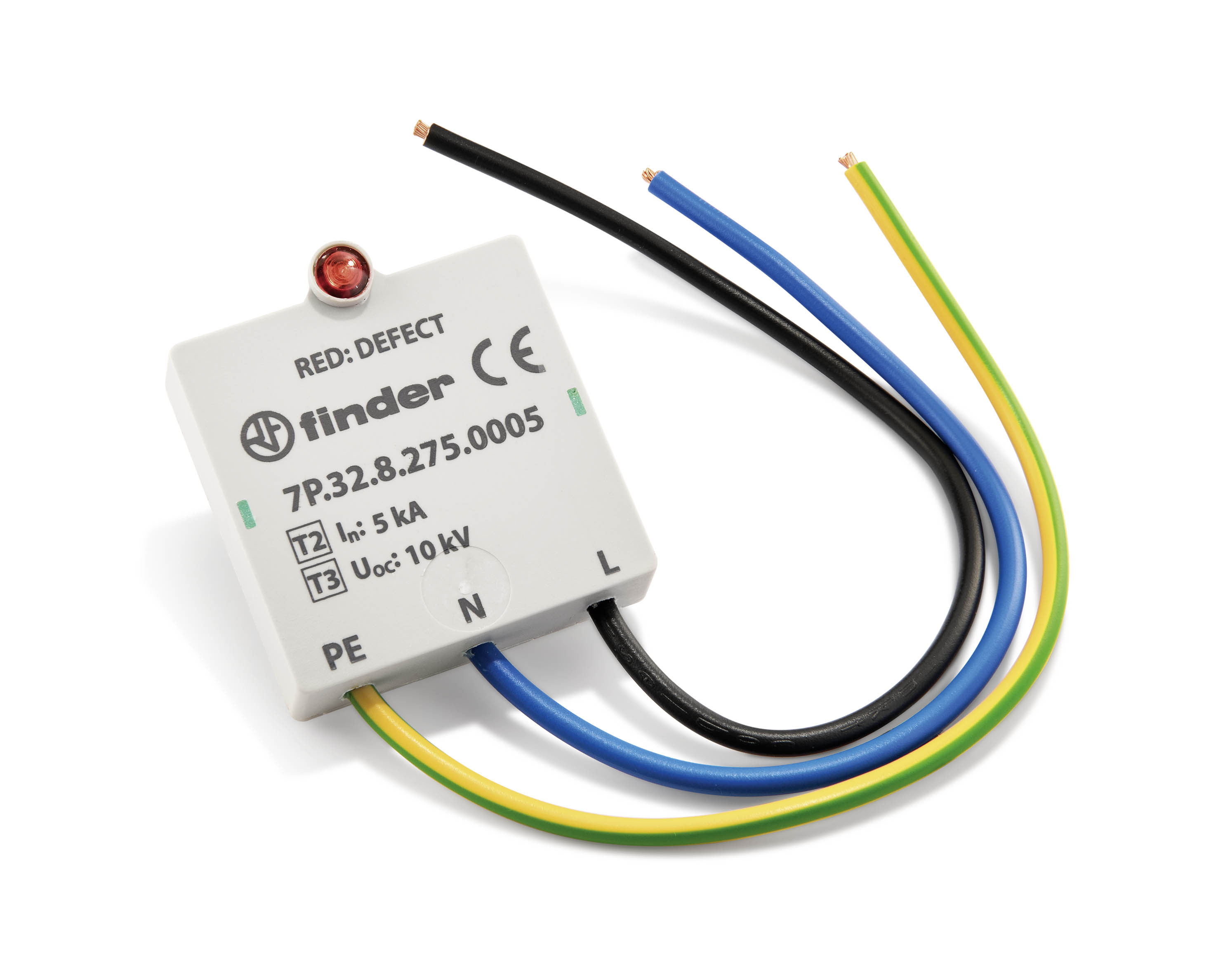 Finder FIN SPD TYPE 3, 1FASE/1VAR.+VONK. xLED - 7p3282750005 - 20008080
