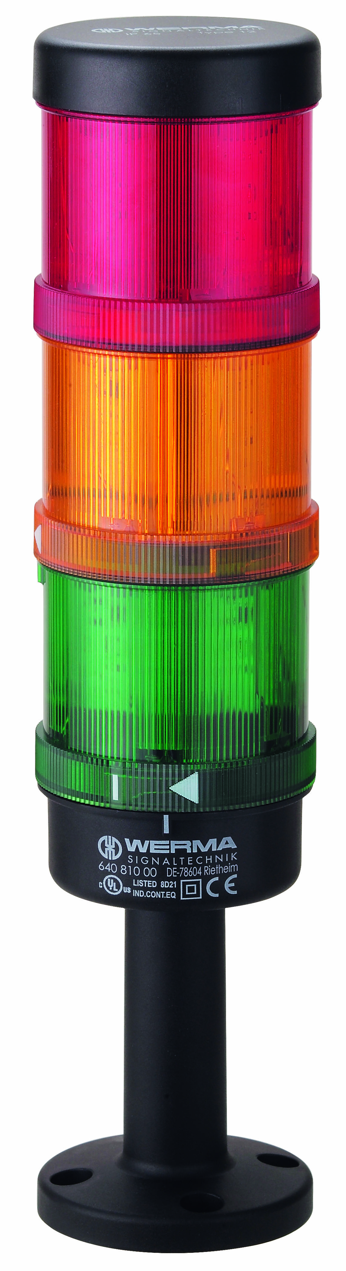WERMA Signaalzuil KS71 RM 24VAC/DC GN/YE/RD - 800000006698 126 000 00 126 000 00 - 20004600