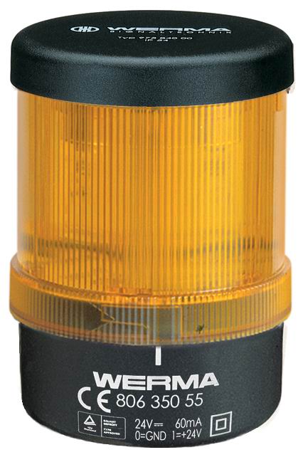 WERMA LED lamp bewaakbaar BWM 24VDC YE - 800000009103 126 000 00 126 000 00 - 20004759