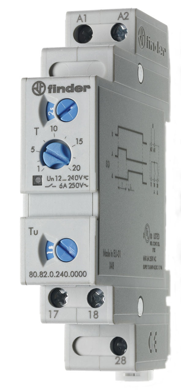 FINDER tijdrelais 2m 6a 240vuc 80.82.0.240.0000 - 8082 - 11011042