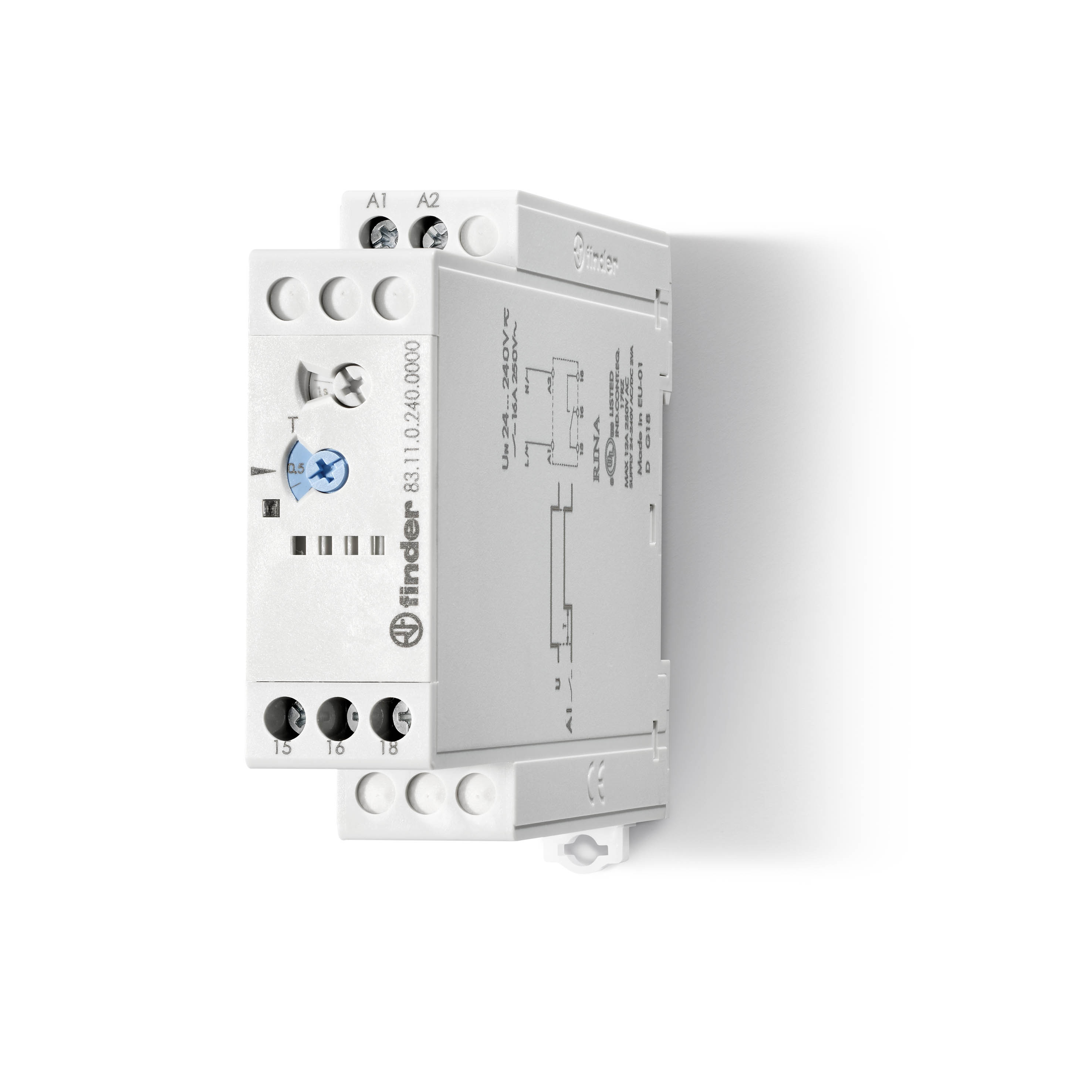 FINDER tijdrelais 1w 16a 24-240vac/dc 83.11.0.240.0000 - 831102400000 - 11002568