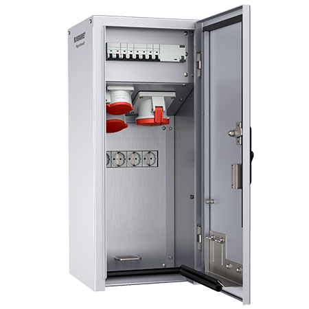 Mennekes RVS opbouw combinatie - 83698 2 - 20022485