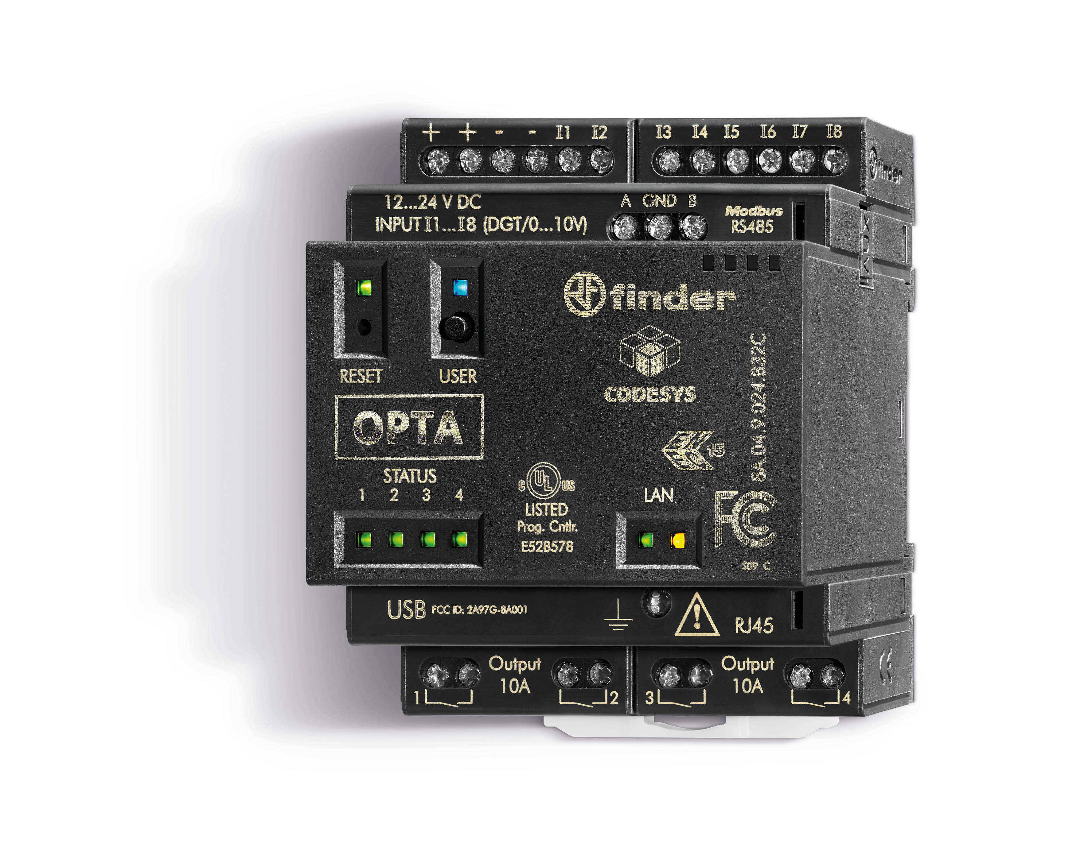 FINDER rel prog cod 8in/4uit 12-24vdc 8A.04.9.024.832C - 8a049024832c - 11008663