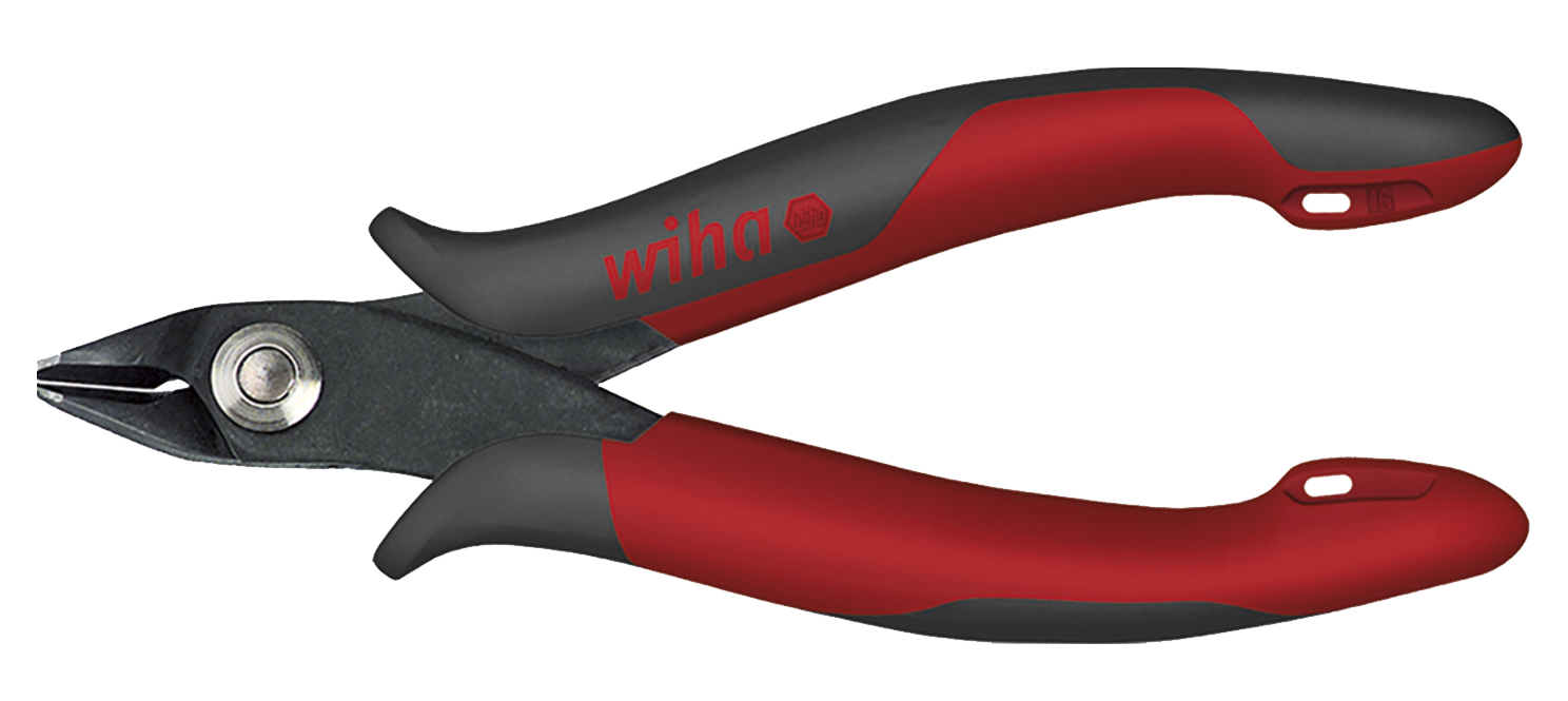 WIHA Zijkniptang Electronic Z41303. Brede, spitse kop met klein facet - 8cb20039 e60d 4c02 a649 d9c7adada7b9 - 20013248