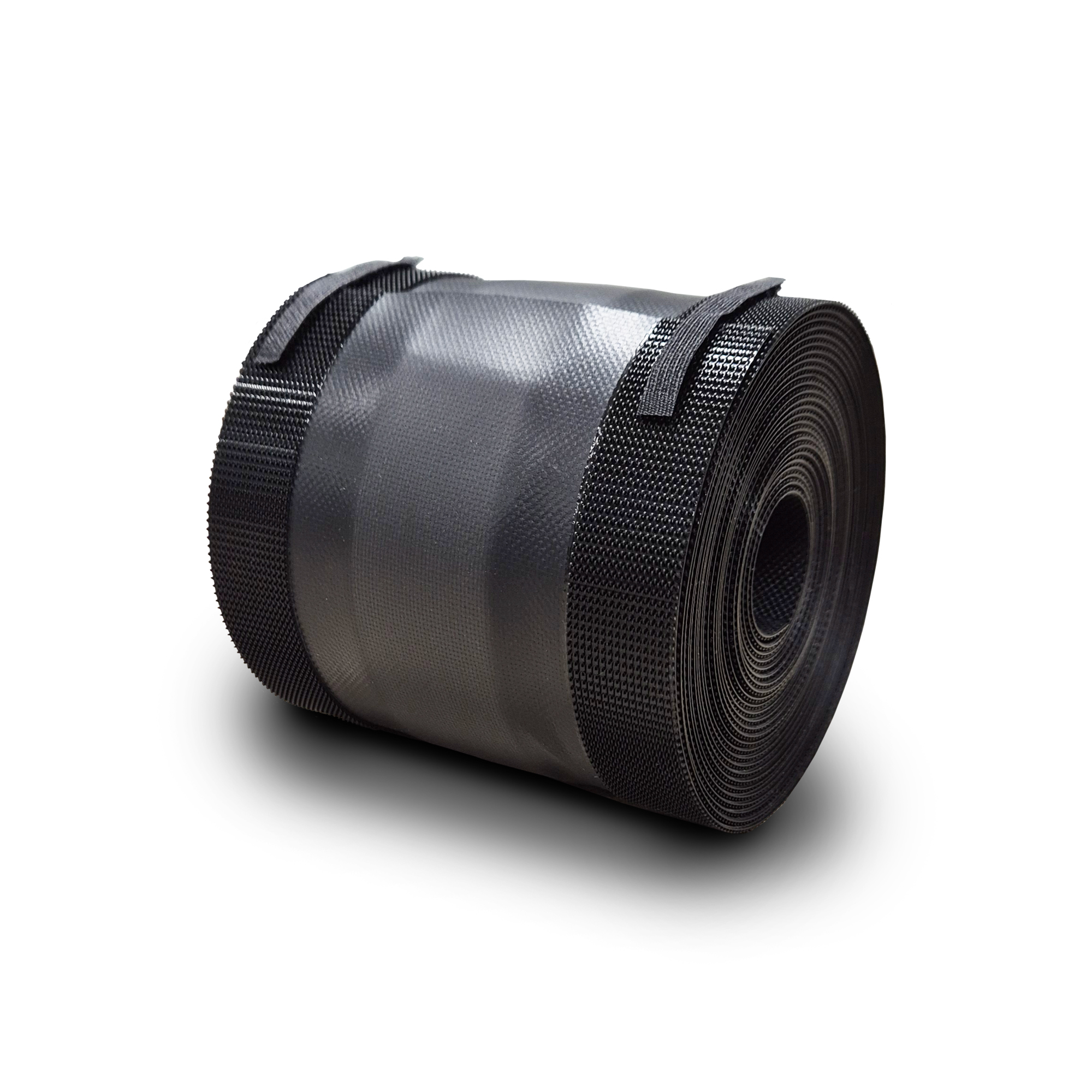 CANALIT Flexibele vloerkabelgoot, klittenband, 100mm x 5m, zwart + reflectie - 911150 - 20041662