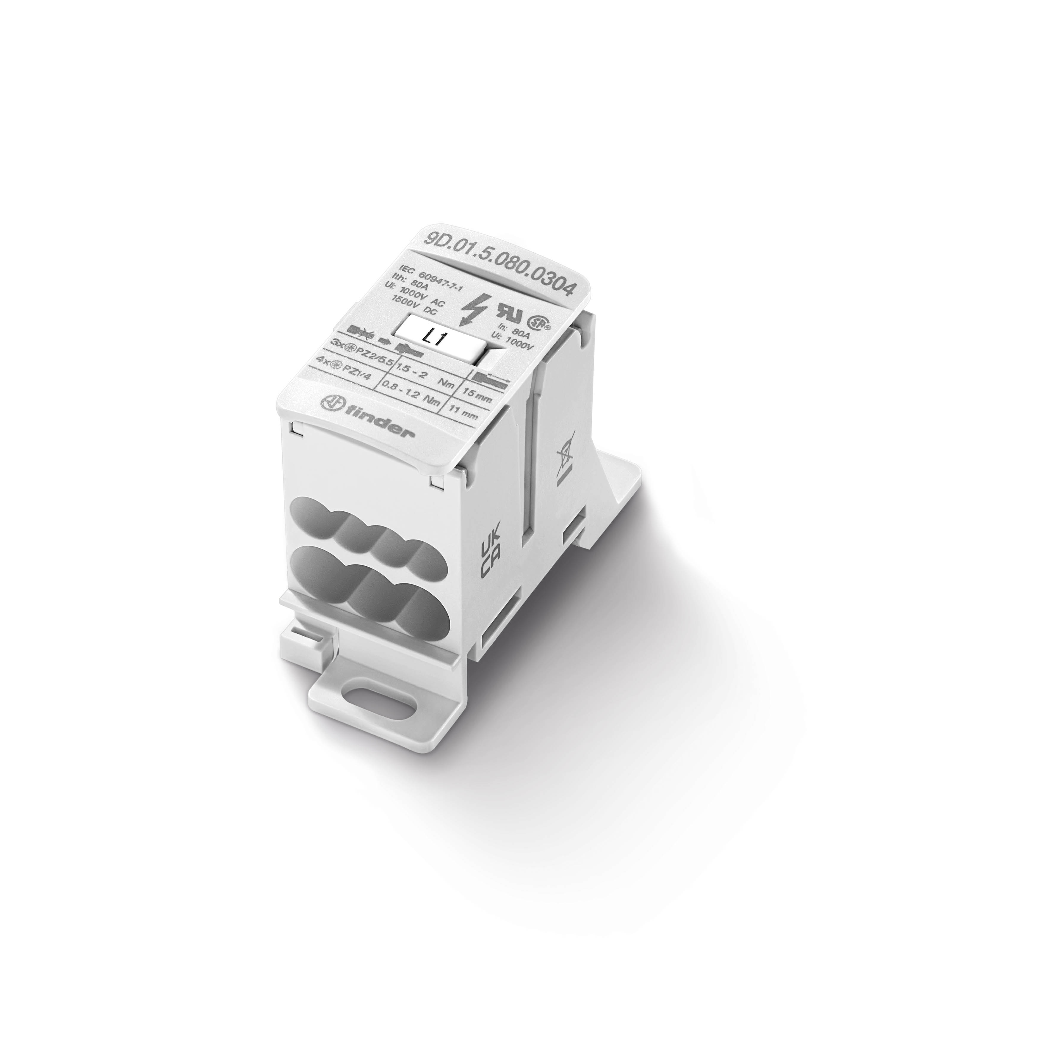 Finder FIN VERDEELBLOK 80A 3IN/4UIT - 9d0150800304 - 20008427