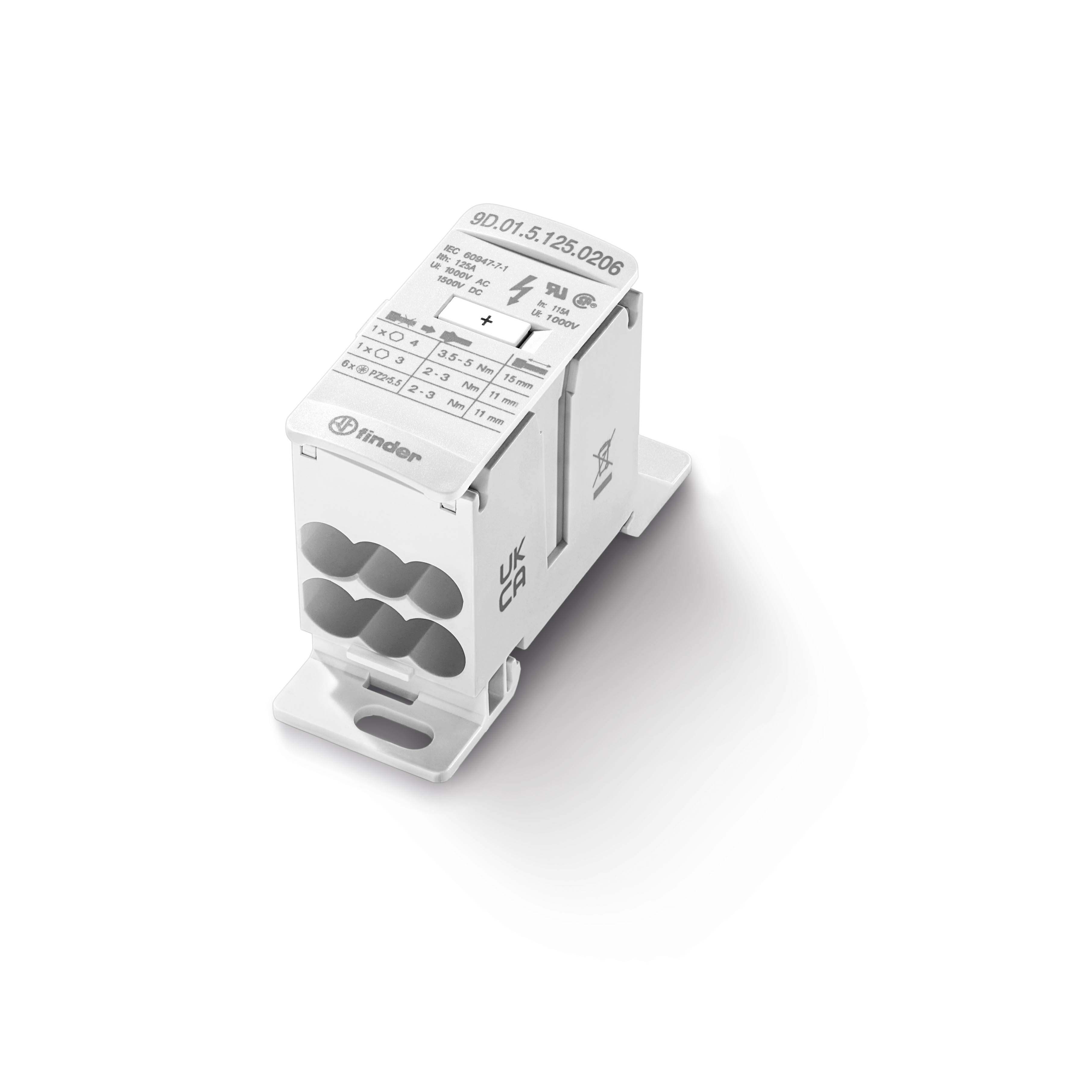 Finder FIN VERDEELBLOK 125A 2IN/6UIT - 9d0151250206 - 20008428