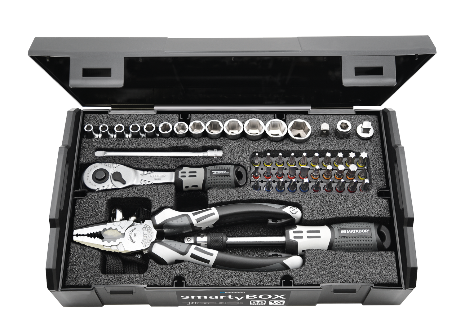 MATADOR smartybox S1 1/4" doppenset 61-delig - 9e794a3f 0741 4d34 a2f5 7ff0382d9fcc - 11000710