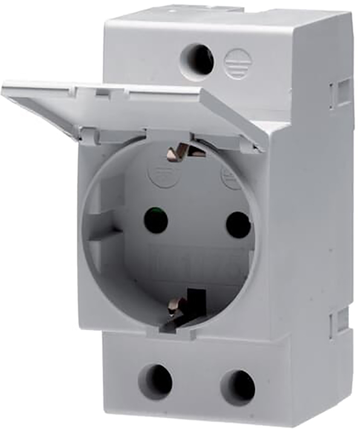 ABB Componenten Contactdoos met randaarde en kinderbeveiliging en afdekplaat - 9iba182637 - 20124386
