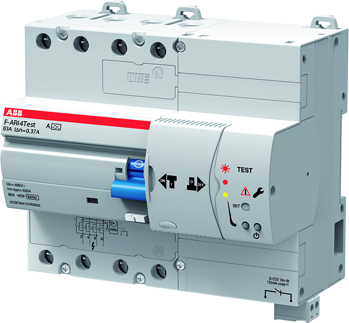 ABB Componenten Aardlekschakelaar, 4P 25 A 30mA auto test van aardlekschakelaar en aut - 9iba217621 - 20124093