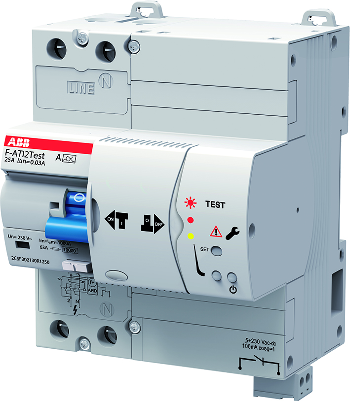 ABB Componenten Aardlekschakelaar, 2P 25 A 30mA auto test van aardlekschakelaar - 9iba217622 - 20124081
