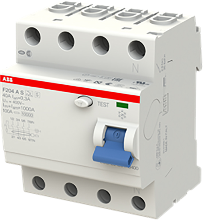 ABB aardlekschakelaar sel. 40a 4p 300mA F204 A S-40/0.3 - 9paa00000002773 - 6800158