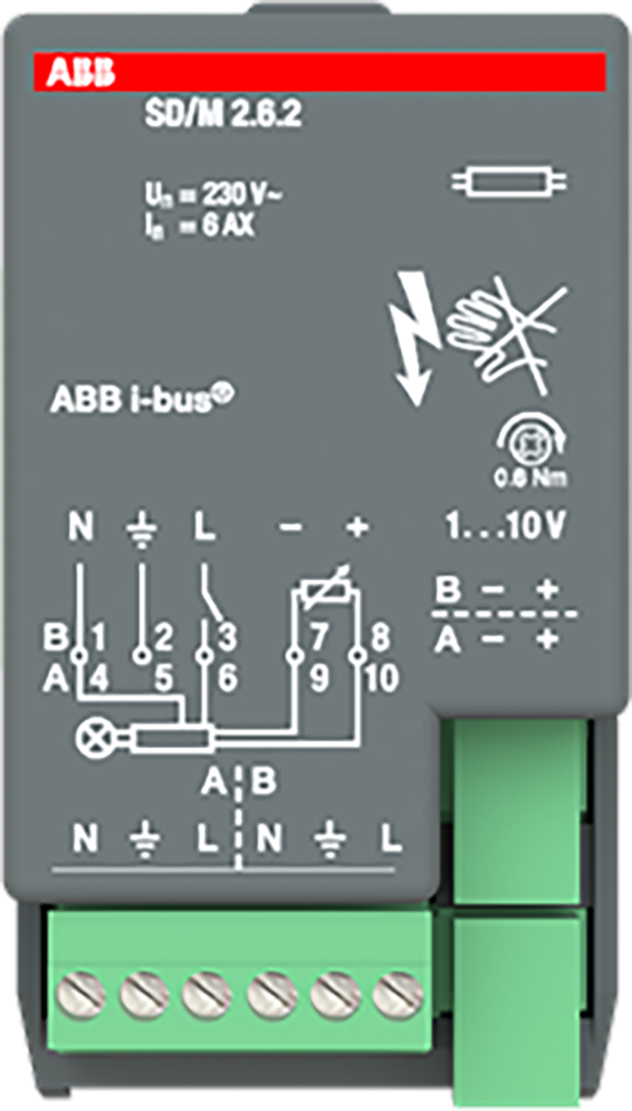 ABB Busch-Jaeger KNX schakel/dimaktormodule 2x6A - 9paa00000040833 - 20087797