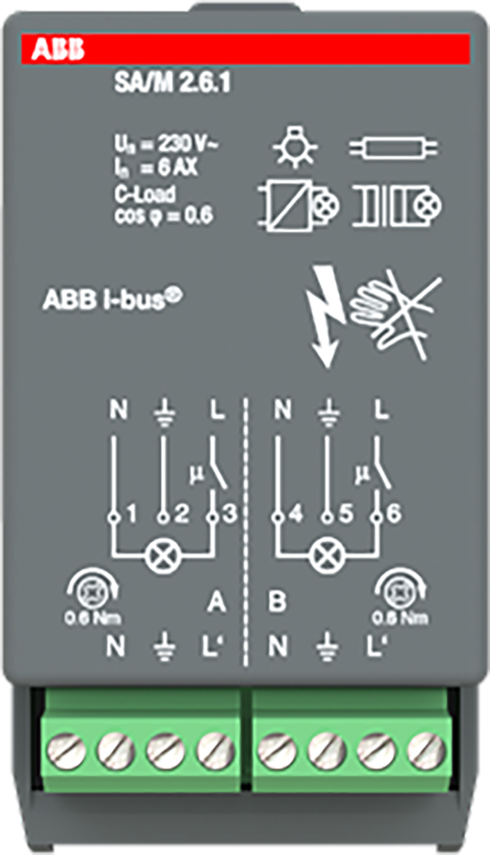 ABB Busch-Jaeger KNX schakelaktormodule 2x16A - 9paa00000040875 - 20087793