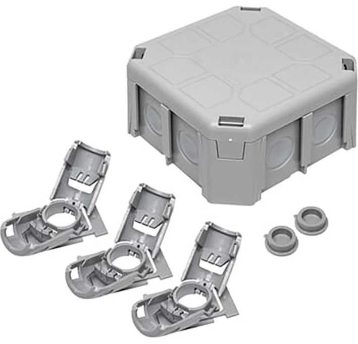 ABB Installatiedozen en -kasten Kabeldoos Universeel IP65 incl.3 klikbare kabelvergrendelingen en 1 mo - 9paa00000053009 - 20087341