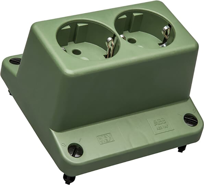 ABB Installatiedozen en -kasten Deksel 3640 met 2-voudige WCD, groen  gerecycled kunststof - 9paa00000053021 - 20087364