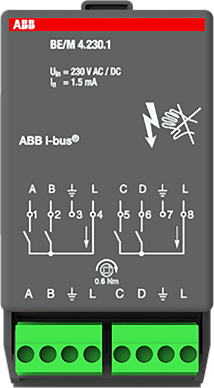 ABB Busch-Jaeger KNX binaire ingangsmodule 4x230V - 9paa00000094980 - 20087763
