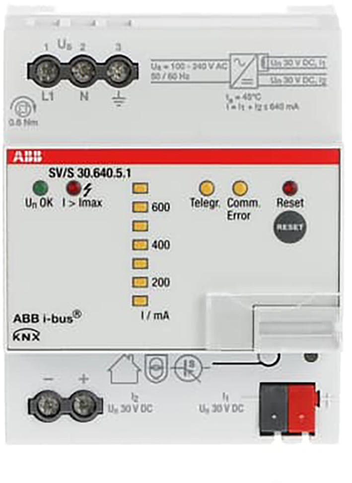 ABB Busch-Jaeger KNX voeding 640mA diagnose DIN-rail - 9paa00000098026 - 20087808