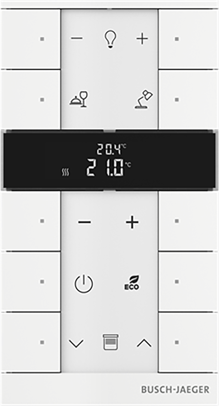ABB Busch-Jaeger FaH Tenton thermostaat 10-voudig studiowit mat - 9paa00000111397 - 20090598