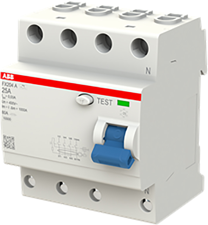 ABB Componenten FX204 A-25/0.03 Aardlekschakelaar 4P A type 30 mA - 9paa00000140064 - 20124030
