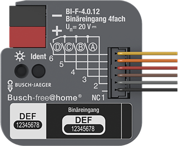 ABB Busch-Jaeger BI-F-4.0.12 Binaire ingang 4 voudig inbouw - 9paa00000145765 - 20087941