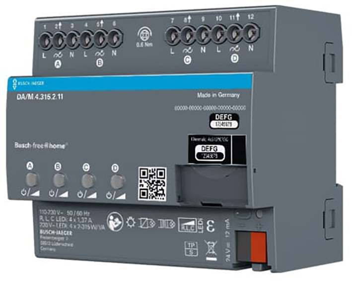 ABB Busch-Jaeger f@h LED Dimmer 4v, 315W/VA DINr - 9paa00000166441 - 20090580
