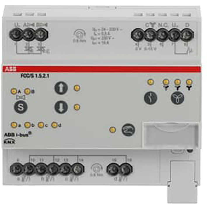 ABB Busch-Jaeger Fan Coil Controller ClimaEco KNX PWM, 0-10V, handbediening, MDRC - 9paa00000175448 - 20087850