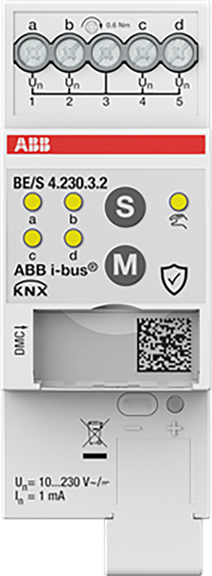 ABB Busch-Jaeger Binaire ingang 4-voudig, 10-230 V handmatige bediening, DIN-rail. - 9paa00000198304 - 20087887