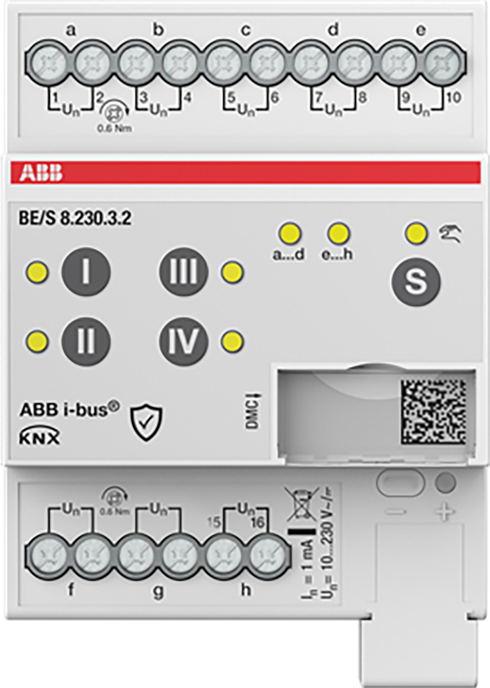 ABB Busch-Jaeger Binaire ingang 8-voudig, 10-230 V handmatige bediening, DIN-rail. - 9paa00000198307 - 20087888