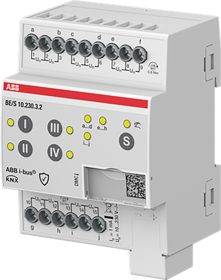 ABB Busch-Jaeger Binaire ingang 10-voudig, 10-230 V handmatige bediening, DIN-rail. - 9paa00000198309 - 20087889