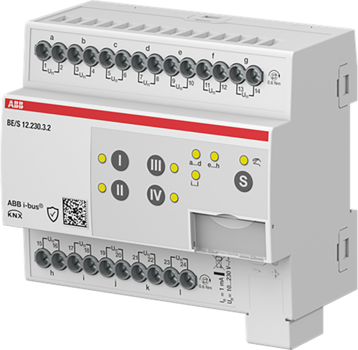 ABB Busch-Jaeger Binaire ingang, 12-voudig, 10-230 V handmatige bediening, DIN-rail. - 9paa00000198312 - 20087890