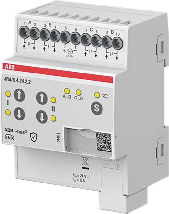 ABB Busch-Jaeger Jaloezie- en rolluikactuator 4-f, 24 V DC, Man Op handmatige bediening - 9paa00000198354 - 20087904