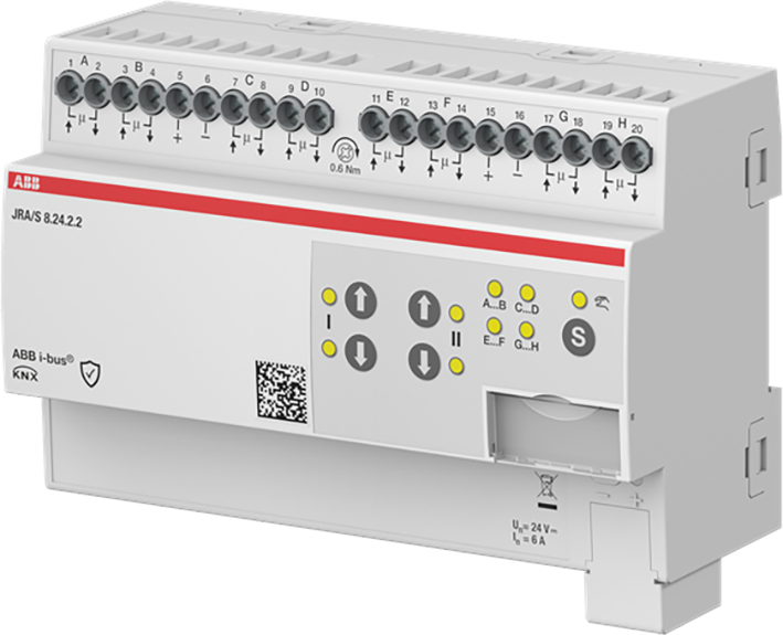 ABB Busch-Jaeger Jaloezie- en rolluikactuator 8-f, 24 V DC, Man Op handmatige bediening - 9paa00000198357 - 20087905