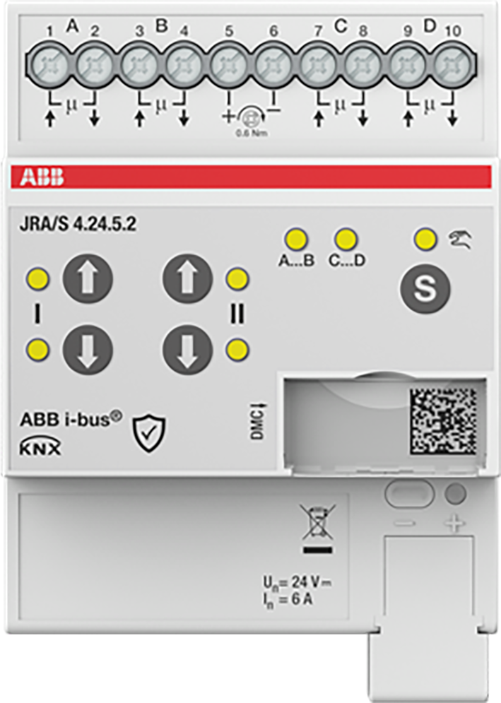 ABB Busch-Jaeger Jaloezie- en rolluikactuator Travel Det, 4-f, 24 V DC, Man Op handmati - 9paa00000198361 - 20087906