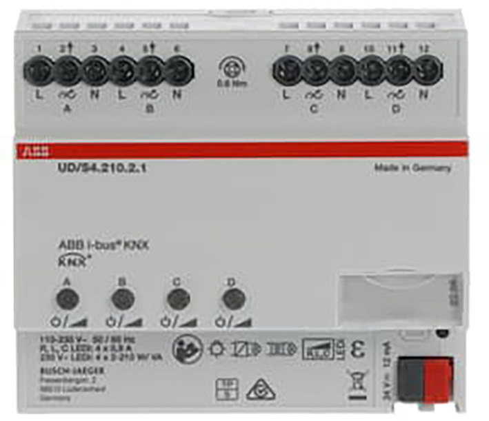 ABB Busch-Jaeger KNX LED Dimmer, 4-v, 210 W/VA, DinRail - 9paa00000214059 - 20090301